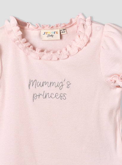 Juniors Round Neck Short Sleeves Ruffled Top and Skirt Set-baby-girls-clothing-setsandcoords-image-5