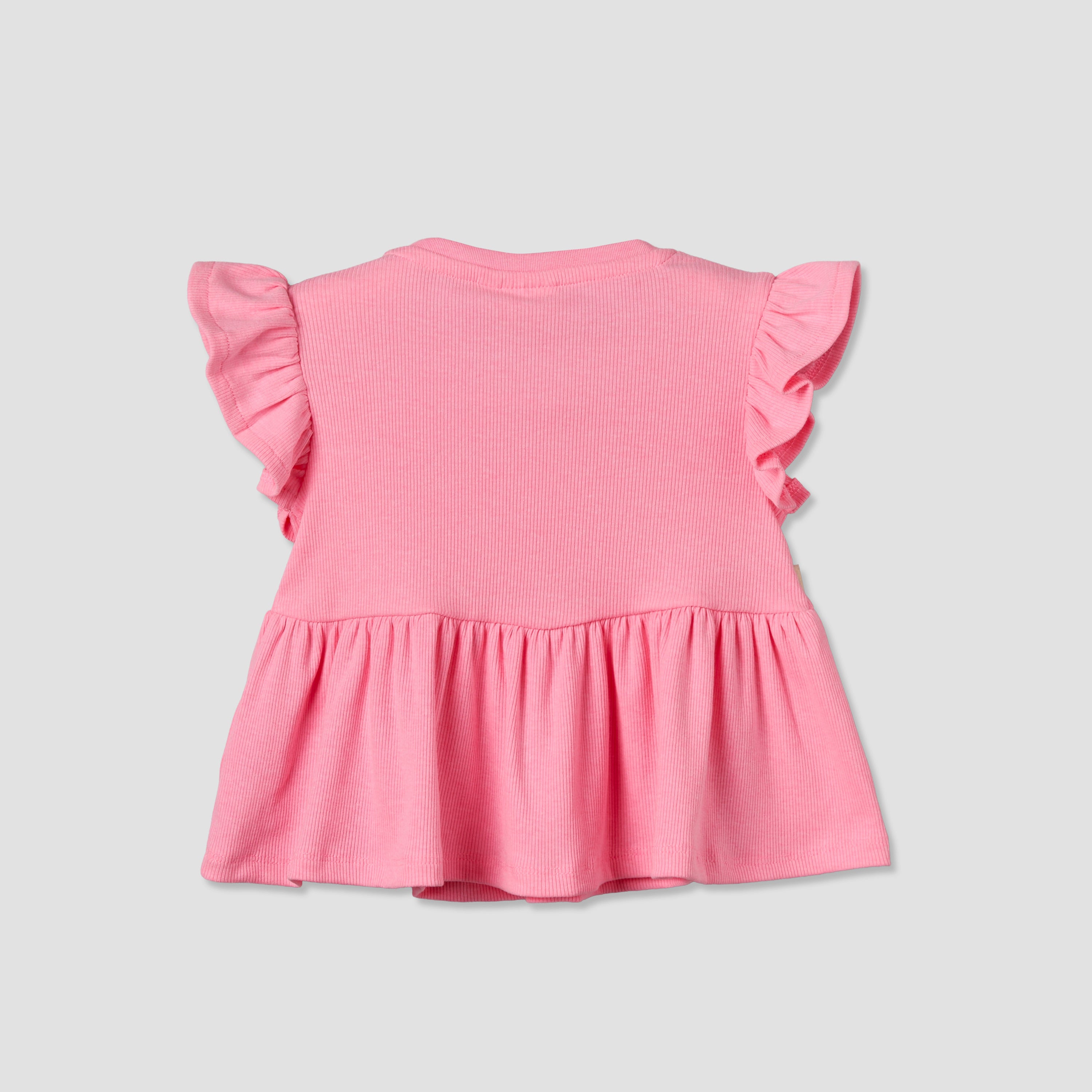 Juniors Round Neck Short Sleeves Top and Shorts Set with Bow Accent