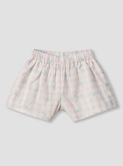 Juniors Round Neck Sleeveless Top and Shorts Set with Bow Print-baby-girls-clothing-setsandcoords-image-4