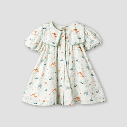 Juniors Sailor Collar Short Sleeve Dress with Bow Hairband