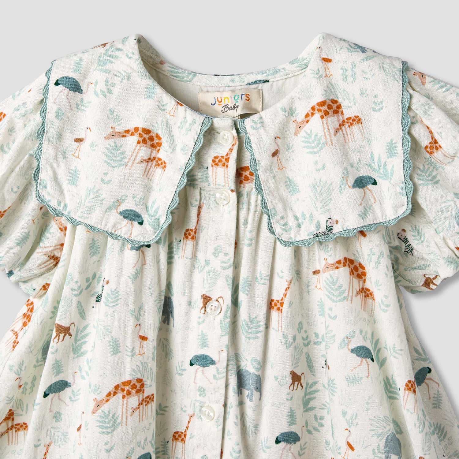 Juniors Sailor Collar Short Sleeve Dress with Bow Hairband