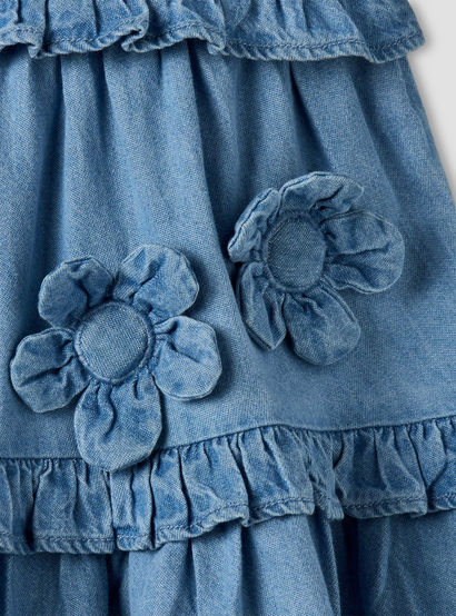 Juniors Round Neck Short Sleeves Tiered Dress with Headband-baby-girls-clothing-dressesandjumpsuits-image-5