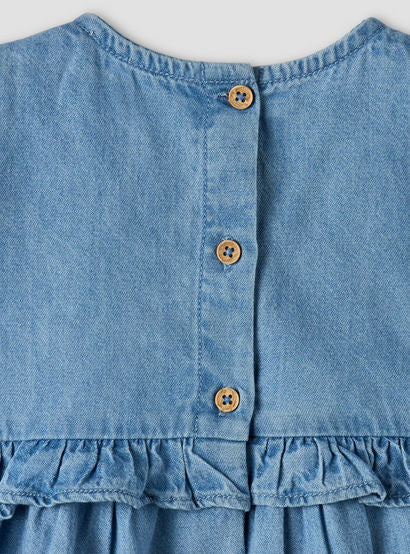Juniors Round Neck Short Sleeves Tiered Dress with Headband-baby-girls-clothing-dressesandjumpsuits-image-6