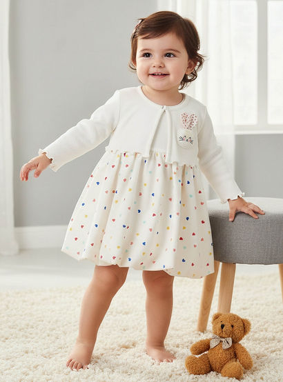 Juniors Round Neck Sleeveless Dress with Bolero Jacket-baby-girls-clothing-dressesandjumpsuits-image-1