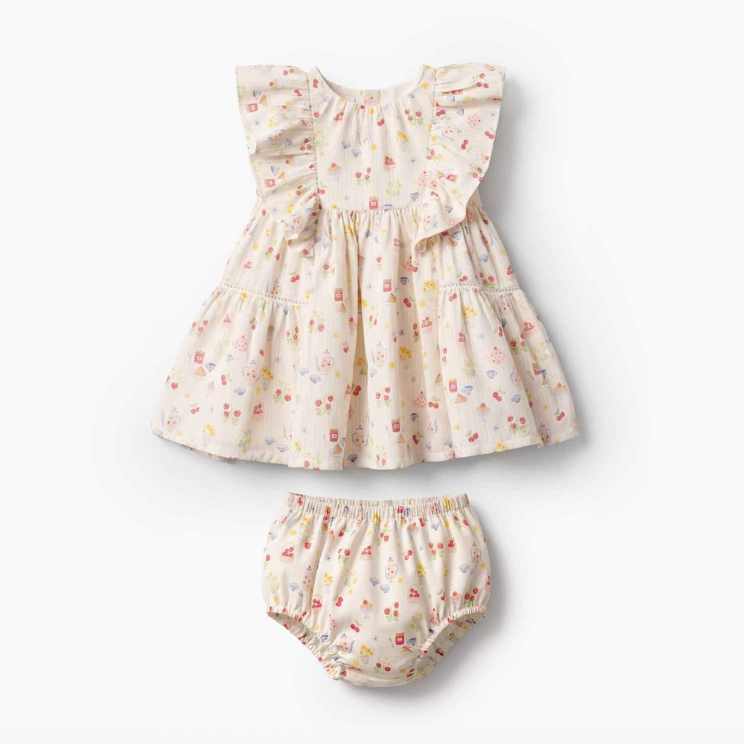 Juniors Round Neck Sleeveless Dress with Bloomers