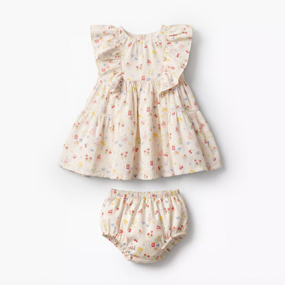 Juniors Round Neck Sleeveless Dress with Bloomers
