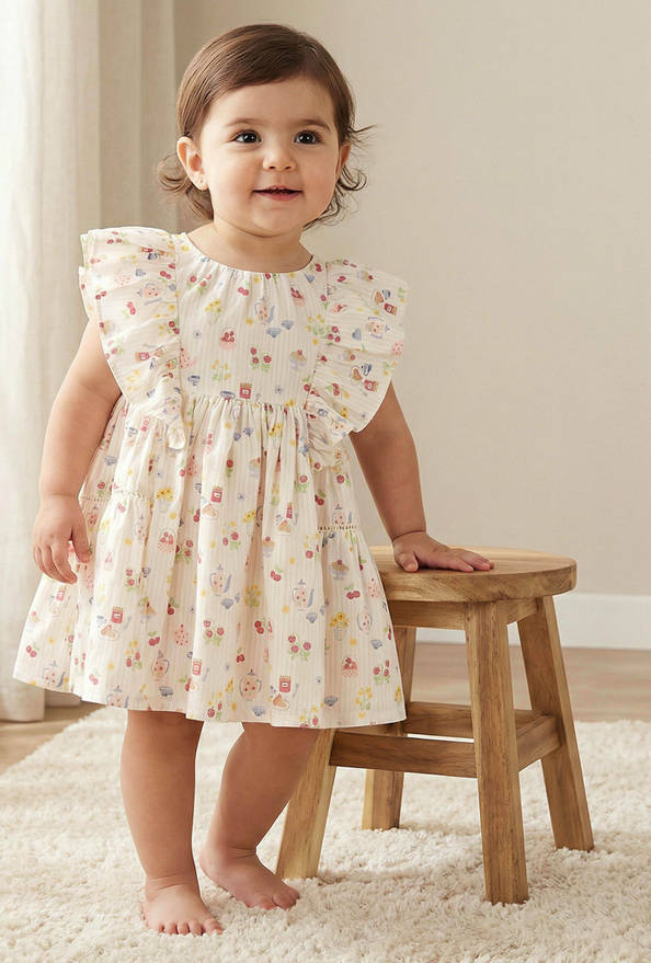 Juniors Round Neck Sleeveless Dress with Bloomers