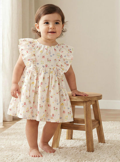 Juniors Round Neck Sleeveless Dress with Bloomers-baby-girls-clothing-dressesandjumpsuits-image-1