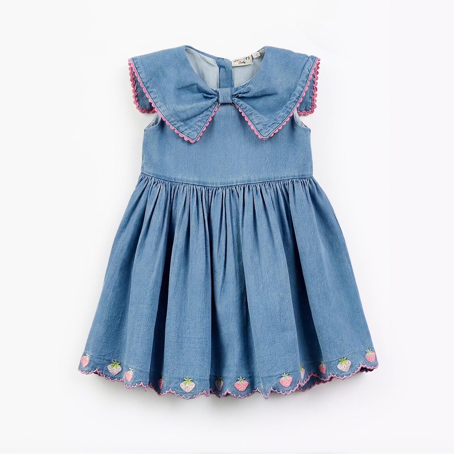 Juniors Collared Sleeveless A-line Dress with Headband