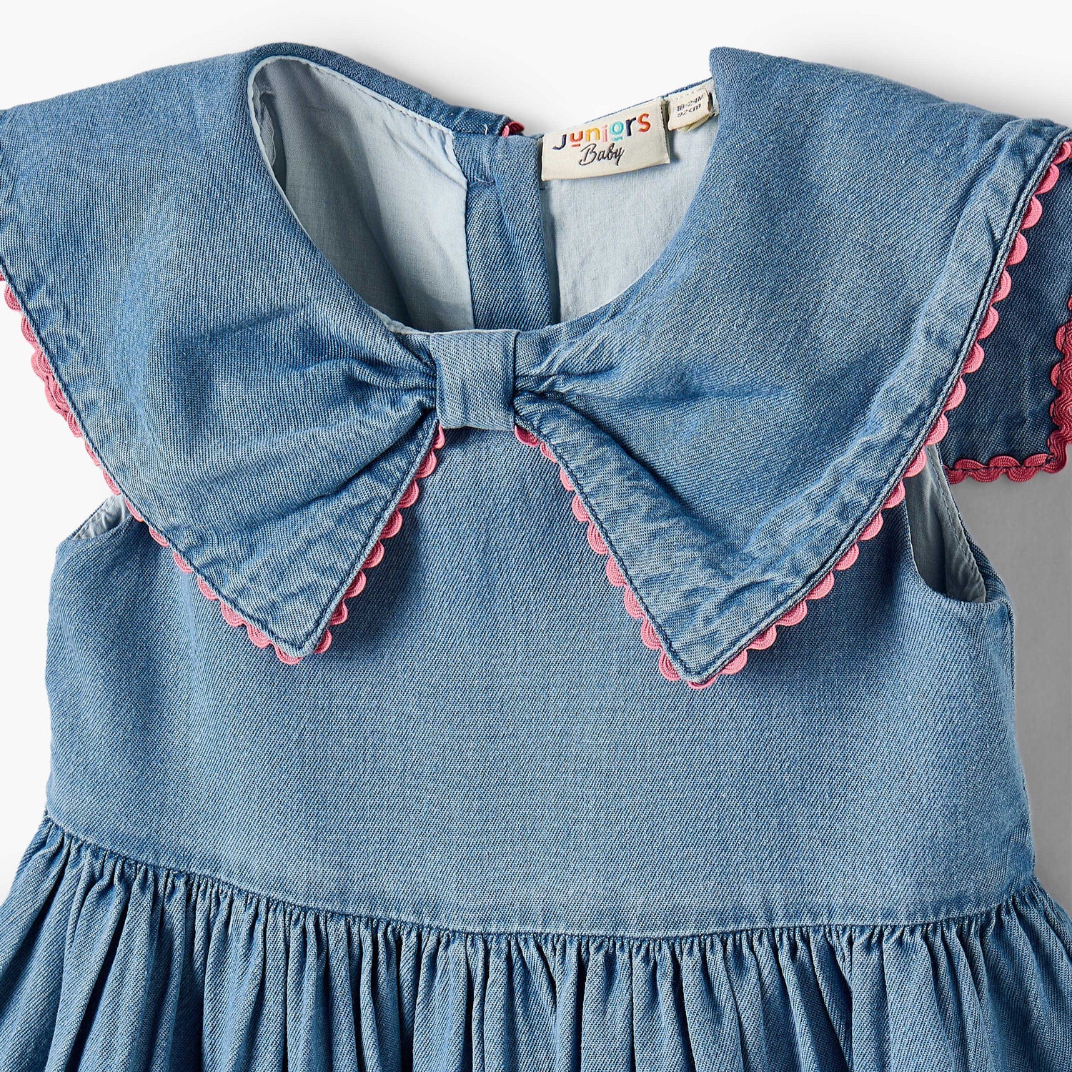 Juniors Collared Sleeveless A-line Dress with Headband