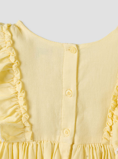 Juniors Round Neck Short Sleeves Knee Length A-line Dress with Headband-baby-girls-clothing-dressesandjumpsuits-image-8
