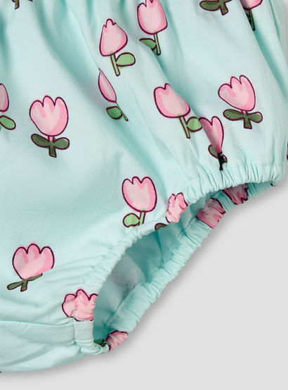 Juniors Round Neck Short Sleeves Dress with Bloomers-baby-girls-clothing-dressesandjumpsuits-image-7