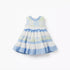 Juniors Round Neck Sleeveless Dress with Print - Blue / 12-18 mths