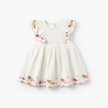Juniors Round Neck Sleeveless Knee Length Dress with Bloomers