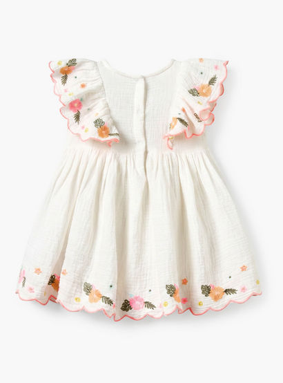 Juniors Round Neck Sleeveless Knee Length Dress with Bloomers-baby-girls-clothing-dressesandjumpsuits-image-3