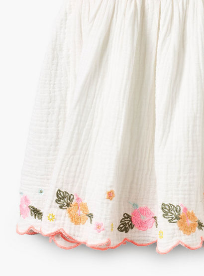 Juniors Round Neck Sleeveless Knee Length Dress with Bloomers-baby-girls-clothing-dressesandjumpsuits-image-5