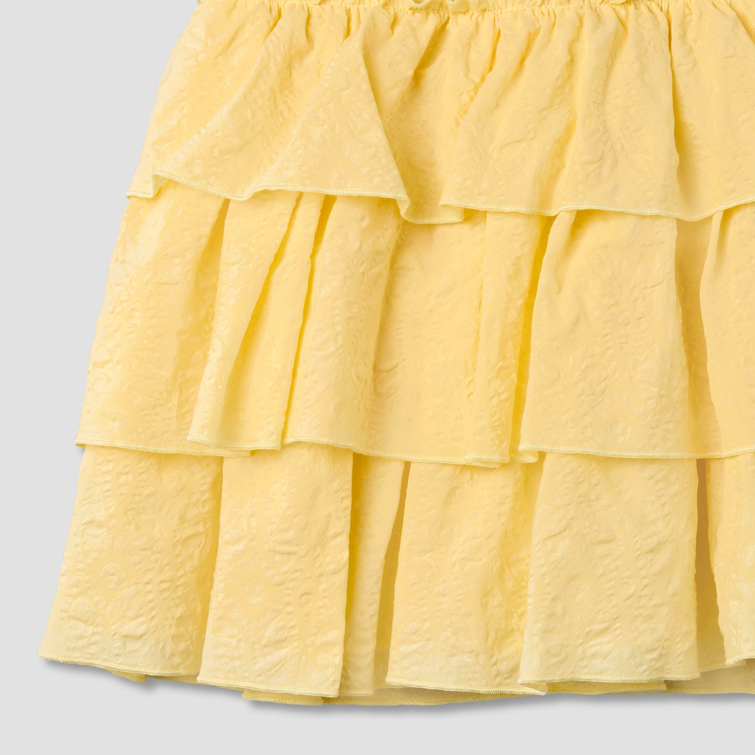 Juniors Round Neck Sleeveless Dress with Ruffles