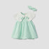 Juniors Round Neck Sleeveless Knee Length A-line Dress with Headband - Green / 12-18 mths