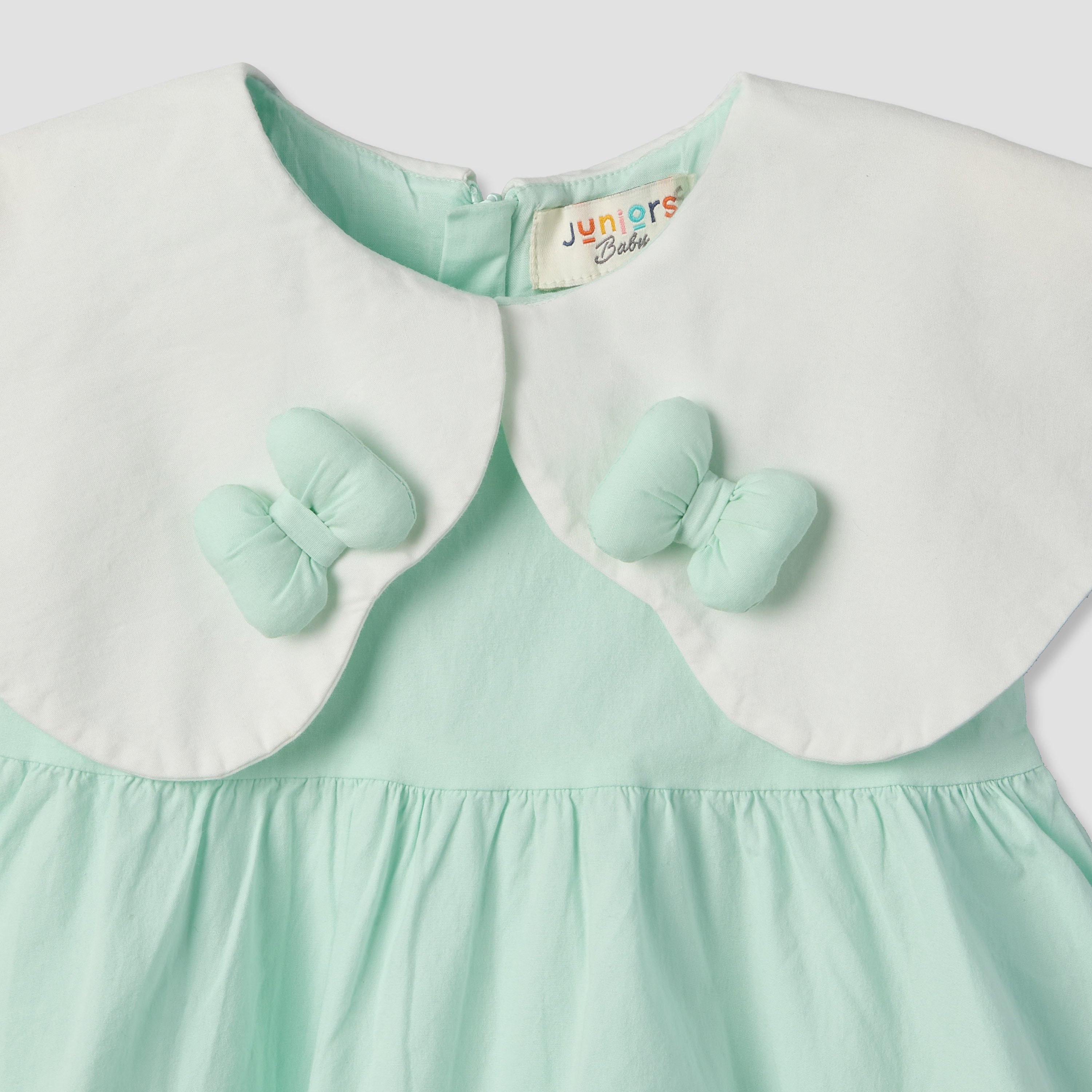 Juniors Round Neck Sleeveless Knee Length A-line Dress with Headband