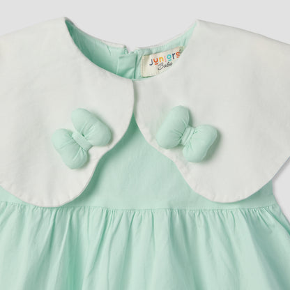 Juniors Round Neck Sleeveless Knee Length A-line Dress with Headband
