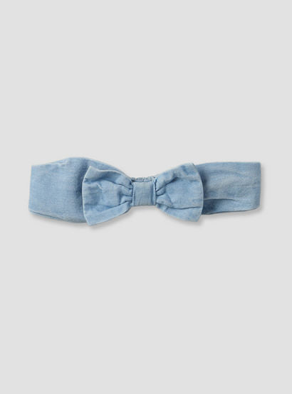 Juniors Round Neck Sleeveless Knee Length A-line Denim Dress with Headband-baby-girls-clothing-dressesandjumpsuits-image-4