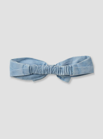 Juniors Round Neck Sleeveless Knee Length A-line Denim Dress with Headband-baby-girls-clothing-dressesandjumpsuits-image-5