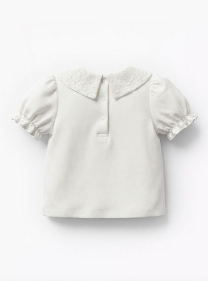 Juniors Round Neck Short Sleeves Top and Jeans Set with Bow Detail-baby-girls-clothing-setsandcoords-image-4