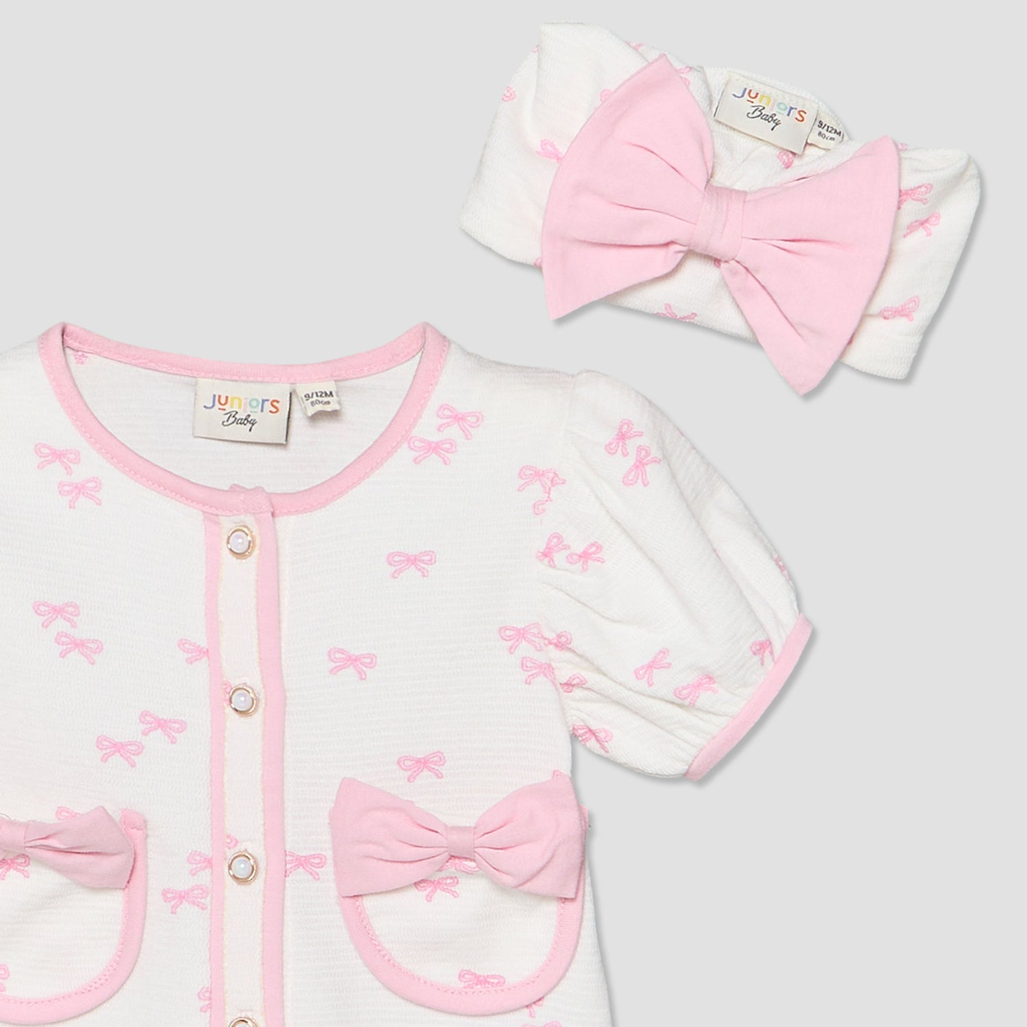 Set of 3 Juniors Clothing Gift Set with Bow Print