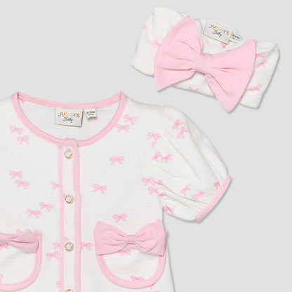 Set of 3 Juniors Clothing Gift Set with Bow Print