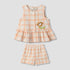Juniors Round Neck Sleeveless Top and Shorts Set with Floral Applique - Multicolour / 12-18 mths