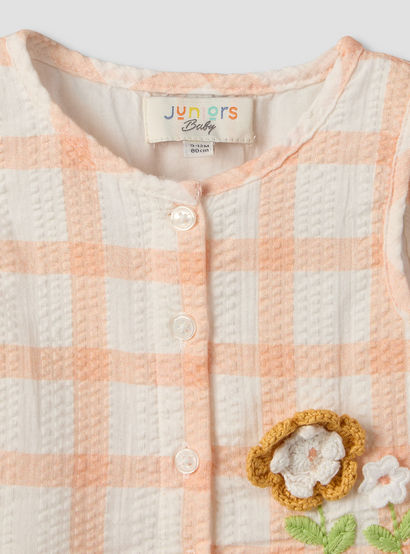 Juniors Round Neck Sleeveless Top and Shorts Set with Floral Applique-baby-girls-clothing-setsandcoords-image-7