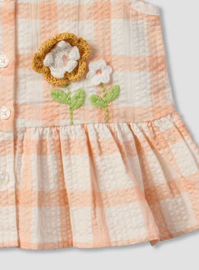 Juniors Round Neck Sleeveless Top and Shorts Set with Floral Applique-baby-girls-clothing-setsandcoords-image-8