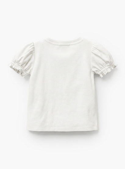 Juniors Crew Neck Short Sleeves Top and Denim Joggers Set with Turtle Print-baby-girls-clothing-setsandcoords-image-3