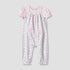 Juniors Round Neck Short Sleeves T-shirt and Dungaree Set with Ruffle Trim - Pink / 24-36 mths