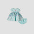 Junior Round Neck Short Sleeves Prom Dress with Bloomers - Green / 12-18 mths