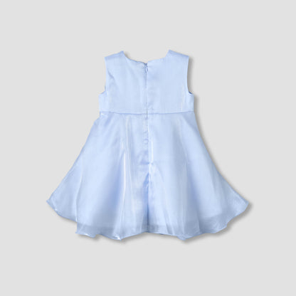 Juniors Round Neck Sleeveless A-line Dress with Headband