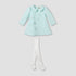 Juniors Peter Pan Collar Long Sleeves A-line Dress with Tights - Multicolour / 12-18 mths