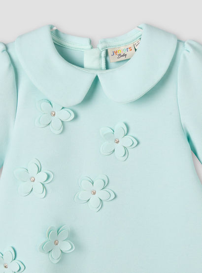 Juniors Peter Pan Collar Long Sleeves A-line Dress with Tights-baby-girls-clothing-dressesandjumpsuits-image-5