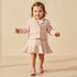 Juniors Sleeveless A-line Dress and Blazer Set with Textured Design - Pink / 24-36 mths
