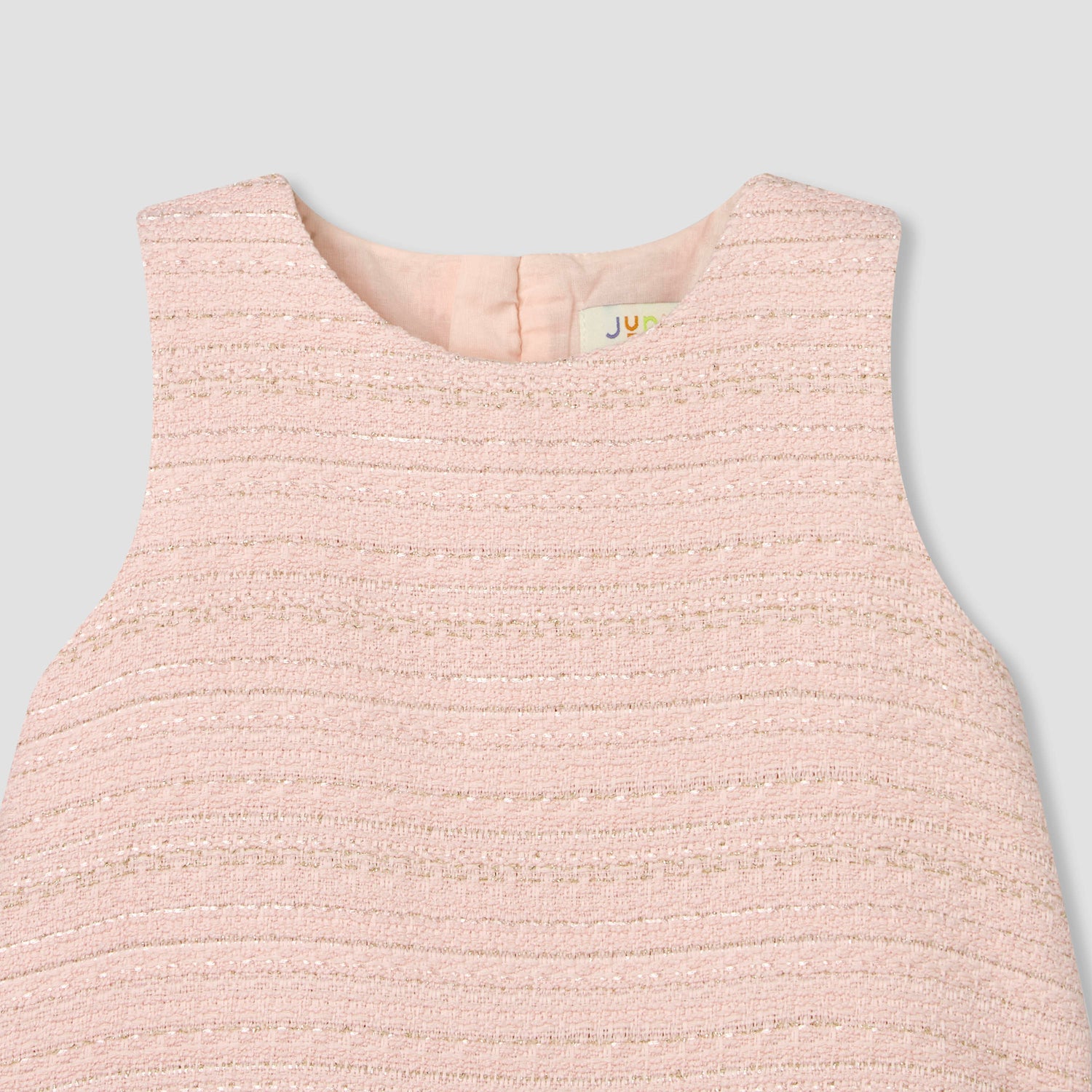 Juniors Sleeveless A-line Dress and Blazer Set with Textured Design
