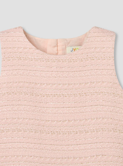 Juniors Sleeveless A-line Dress and Blazer Set with Textured Design-baby-girls-clothing-dressesandjumpsuits-image-7