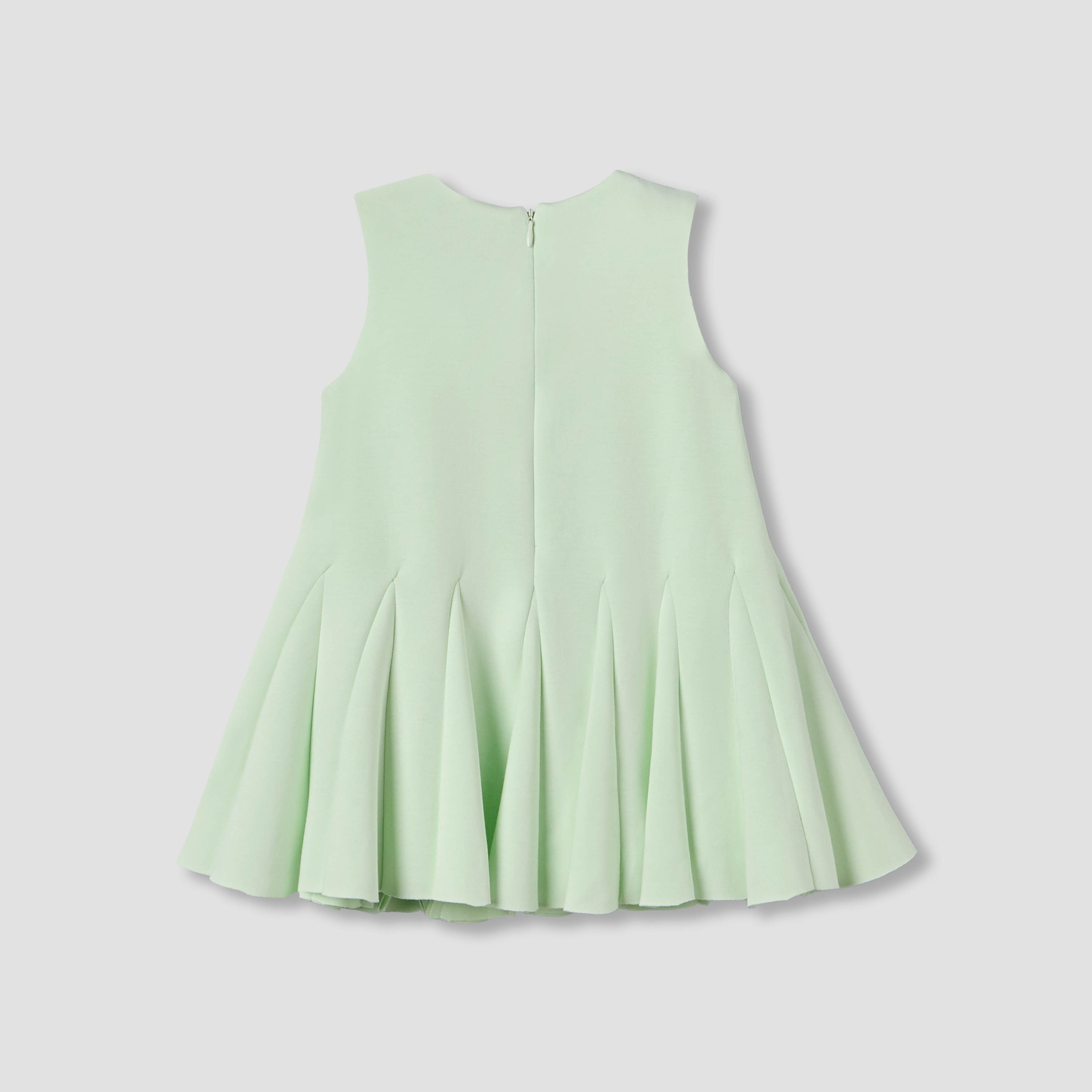 Juniors Round Neck Sleeveless Dress with Bow Accent