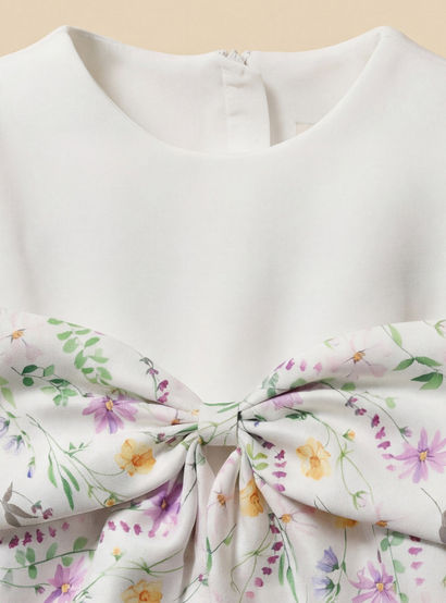 Juniors Round Neck Short Sleeves A-Line Dress with Floral Print-baby-girls-clothing-dressesandjumpsuits-image-4