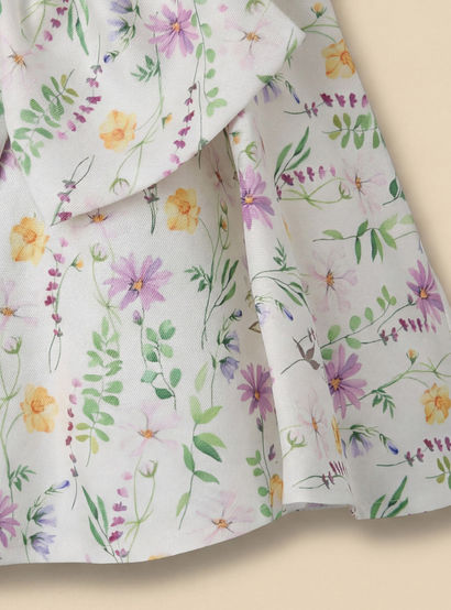 Juniors Round Neck Short Sleeves A-Line Dress with Floral Print-baby-girls-clothing-dressesandjumpsuits-image-5