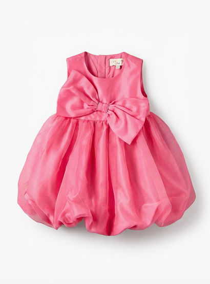 Juniors Round Neck Sleeveless Dress with Bow Accent-baby-girls-clothing-dressesandjumpsuits-image-2
