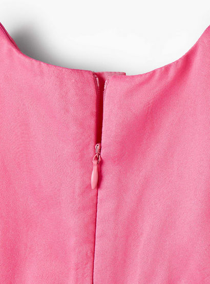 Juniors Round Neck Sleeveless Dress with Bow Accent-baby-girls-clothing-dressesandjumpsuits-image-5