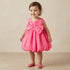 Juniors Round Neck Sleeveless Dress with Bow Accent - Pink / 24-36 mths