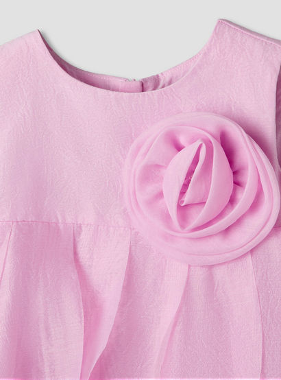 Juniors Round Neck Sleeveless Dress with Ruffles-baby-girls-clothing-dressesandjumpsuits-image-4