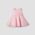 Juniors Round Neck Sleeveless A-line Dress with Floral Applique - Pink / 12-18 mths