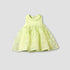 Juniors Round Neck Sleeveless A-line Dress with Butterfly Applique Detail - Green / 12-18 mths